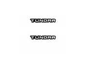Toyota Emblem & Badge Set - Grille and Tailgate Tundra III logo Toyota emblems decoinfabric WHITE