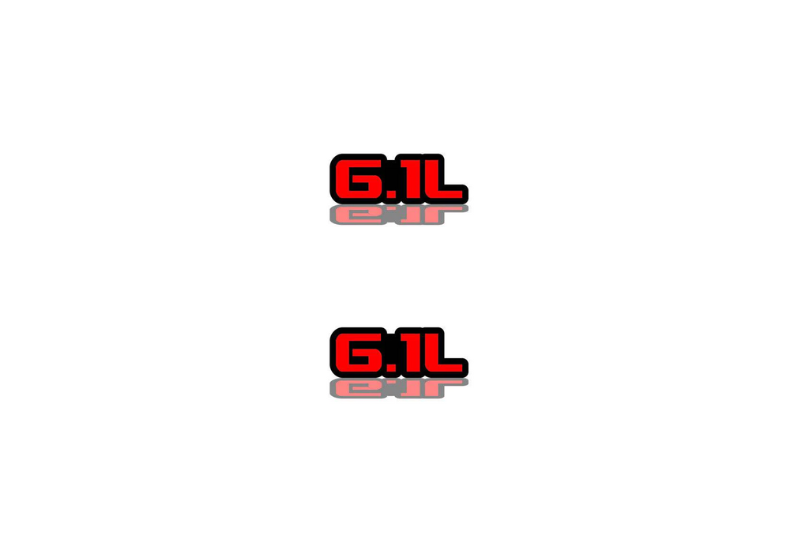 Jeep Emblem & Badge Set - Grille and Tailgate 6.1L logo Jeep emblems decoinfabric RED