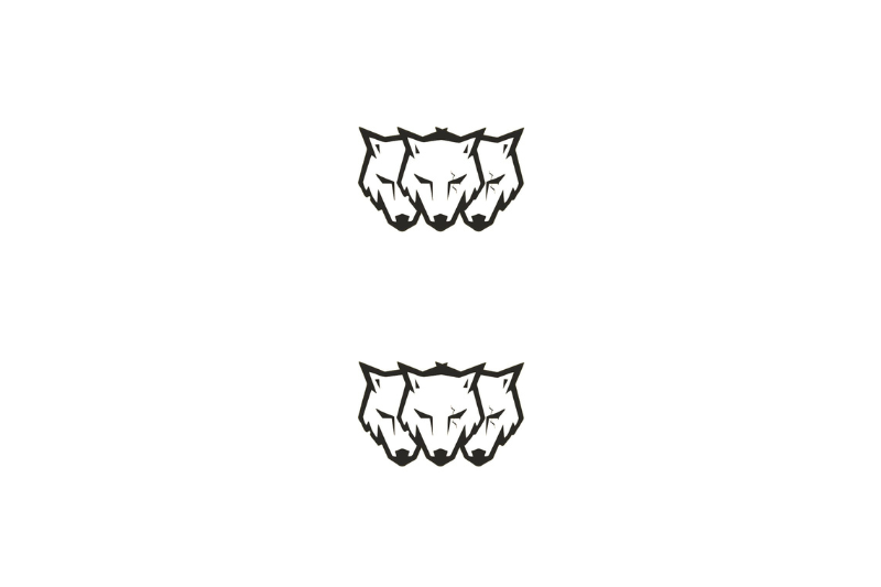 Ford Mustang Emblem & Badge Set - Grille and Tailgate Coyote logo (type 13) Ford emblems decoinfabric WHITE