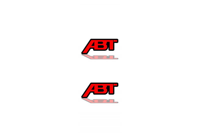 Volkswagen Emblem & Badge Set - Grille and Tailgate ABT logo Volkswagen emblems decoinfabric RED