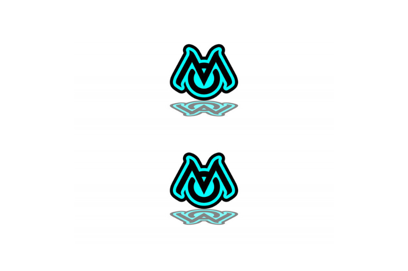 Dodge Emblem & Badge Set - Grille and Tailgate Mopar logo (Type 6) Dodge emblems decoinfabric LIGHT BLUE