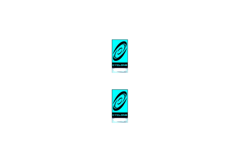 Ford Mustang Emblem & Badge Set - Grille and Tailgate Cyclone logo (Type 2) Ford emblems decoinfabric LIGHT BLUE