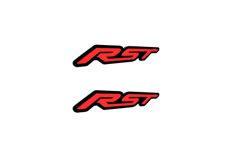 Chevrolet Emblem & Badge Set - Grille and Tailgate RST logo Chevrolet emblems decoinfabric RED