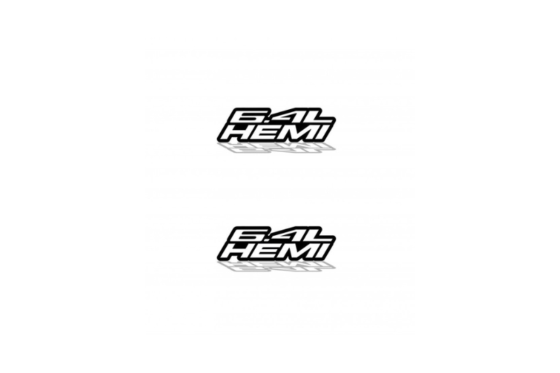 Chrysler Emblem & Badge Set - Grille and Tailgate 6.4L Hemi logo Chrysler emblems decoinfabric WHITE
