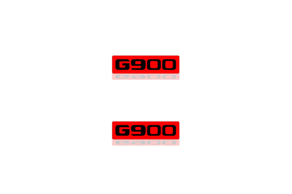 Mercedes G-Class Emblem & Badge Set - Grille and Tailgate G900 logo (Type 2) Mercedes emblems decoinfabric RED