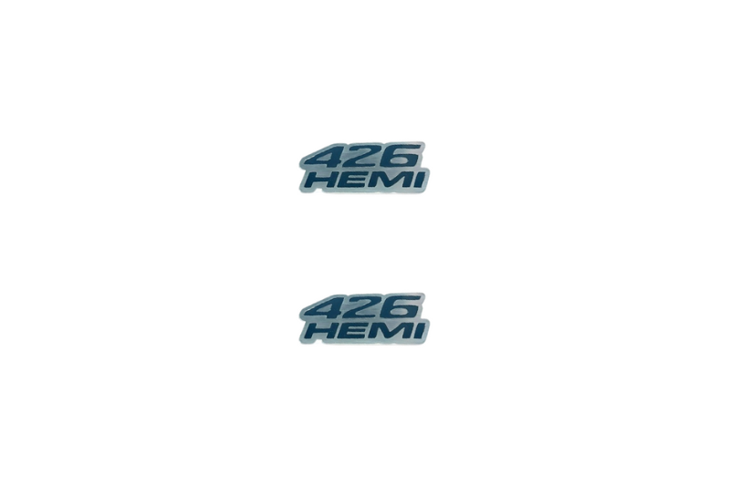 Chrysler 300C II Stainless Steel Emblem & Badge Set - Grille and Tailgate 426 HEMI logo Chrysler emblems decoinfabric BLACK