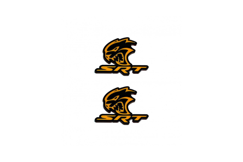 Jeep Emblem & Badge Set - Grille and Tailgate Hellcat + SRT logo Jeep emblems decoinfabric ORANGE