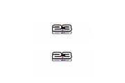 Ford Emblem & Badge Set - Grille and Tailgate 2.3 logo Ford emblems decoinfabric WHITE