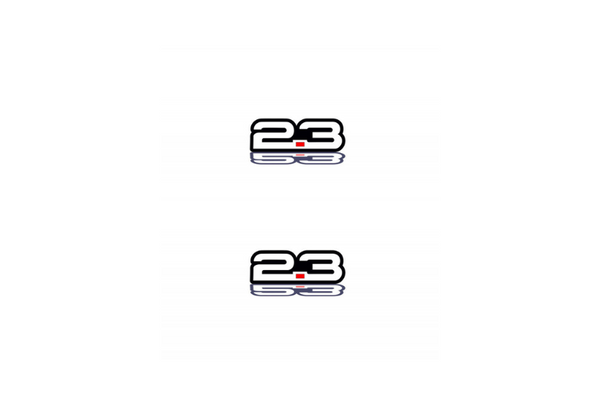 Ford Emblem & Badge Set - Grille and Tailgate 2.3 logo Ford emblems decoinfabric WHITE