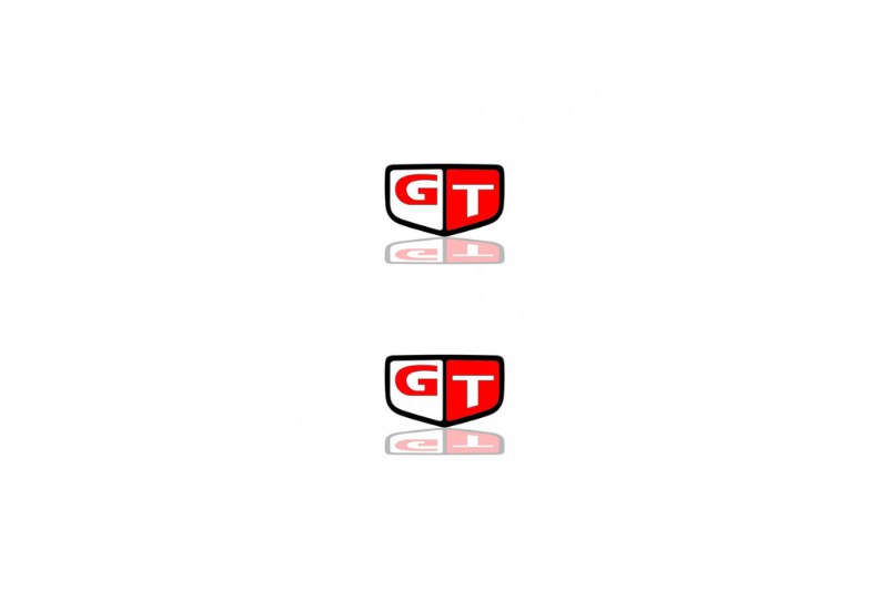 Nissan Emblem & Badge Set - Grille and Tailgate Skyline GT logo Nissan emblems decoinfabric RED