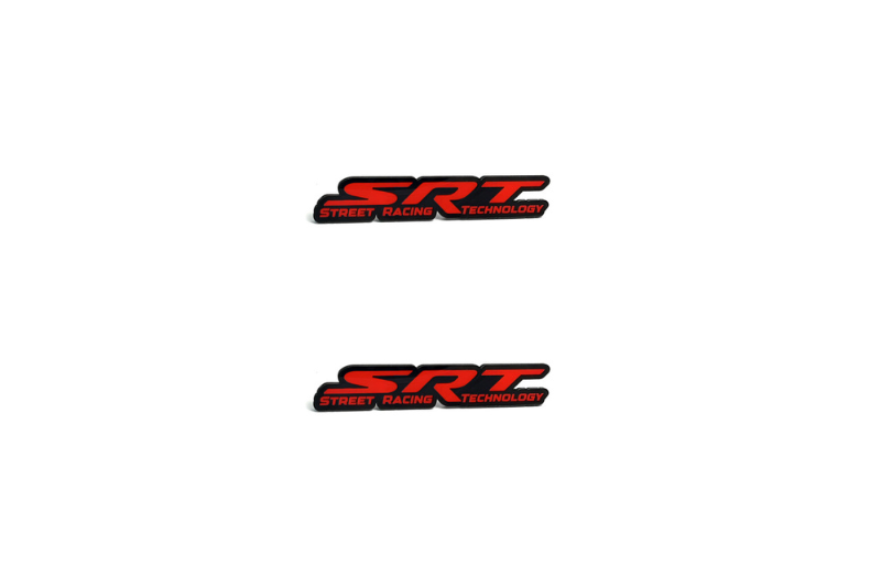 Dodge Emblem & Badge Set - Grille and Tailgate SRT logo (Type 3) Dodge emblems decoinfabric RED