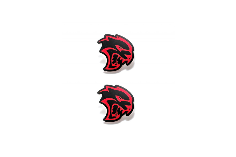 Jeep Emblem & Badge Set - Grille and Tailgate Hellcat logo Jeep emblems decoinfabric RED
