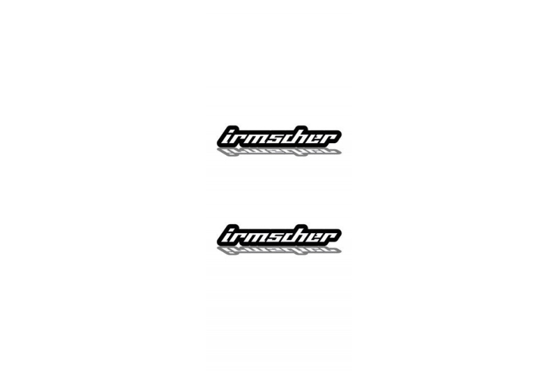 Opel Emblem & Badge Set - Grille and Tailgate Irmscher logo Opel emblems decoinfabric WHITE