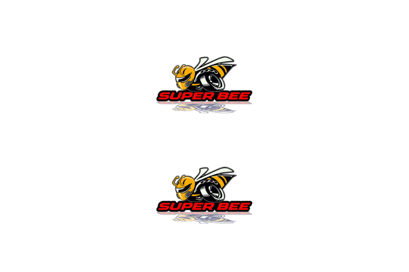 Dodge Emblem & Badge Set - Grille and Tailgate Super Bee logo (Type 2)