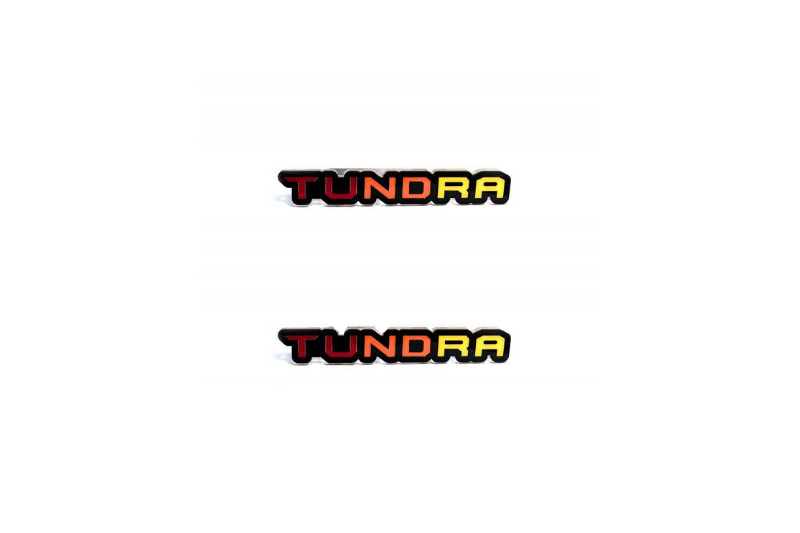 Toyota Emblem & Badge Set - Grille and Tailgate Tundra III logo (Tricolor) Toyota emblems decoinfabric