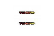 Toyota Emblem & Badge Set - Grille and Tailgate Tundra III logo (Tricolor) Toyota emblems decoinfabric