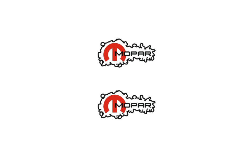 Jeep Emblem & Badge Set - Grille and Tailgate Mopar logo (Type 16) Jeep emblems decoinfabric