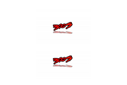 Chrysler 300C II Emblem & Badge Set - Grille and Tailgate 300S logo (Type 2) Chrysler emblems decoinfabric RED