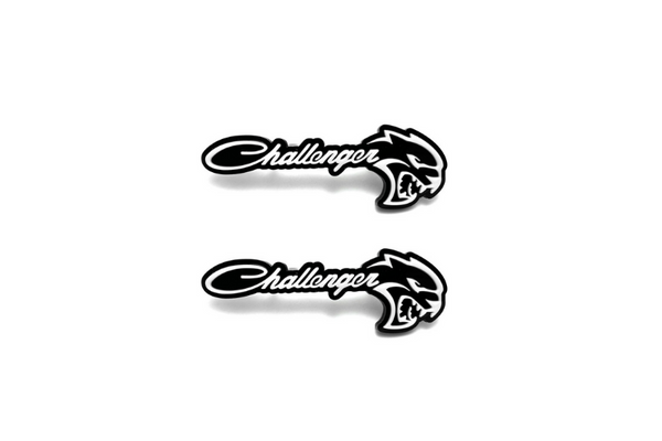 Dodge Emblem & Badge Set - Grille and Tailgate Challenger + Hellcat logo