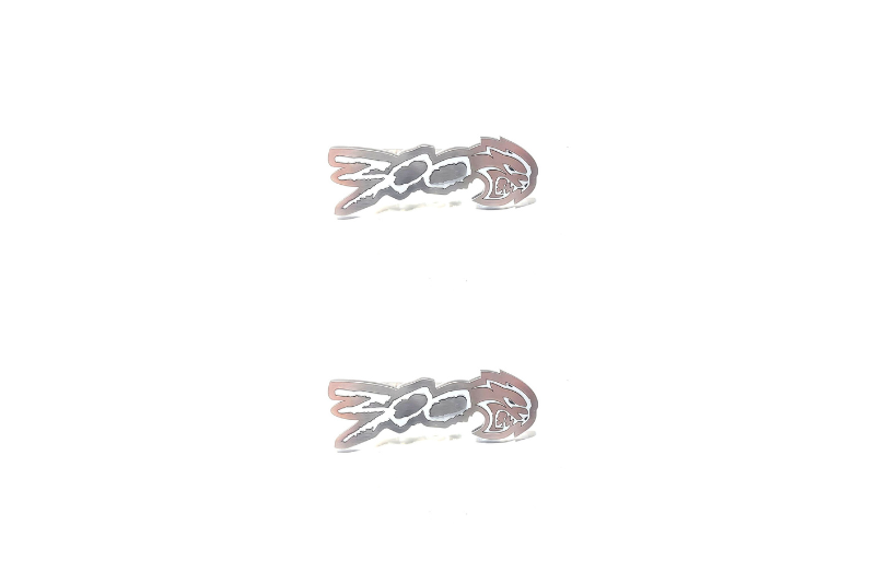 Chrysler 300C II Stainless Steel Emblem & Badge Set - Grille and Tailgate 300 Hellcat logo (Type 2) Chrysler emblems decoinfa
