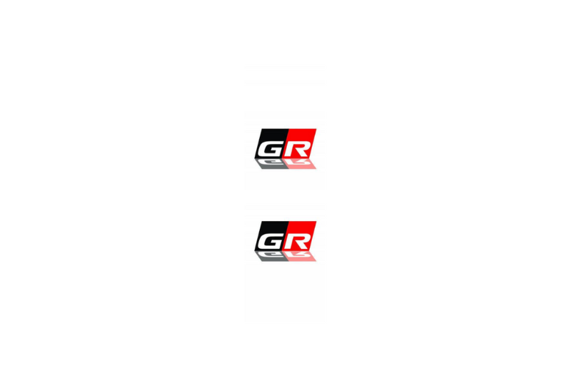 Toyota Emblem & Badge Set - Grille and Tailgate GR logo Toyota emblems decoinfabric