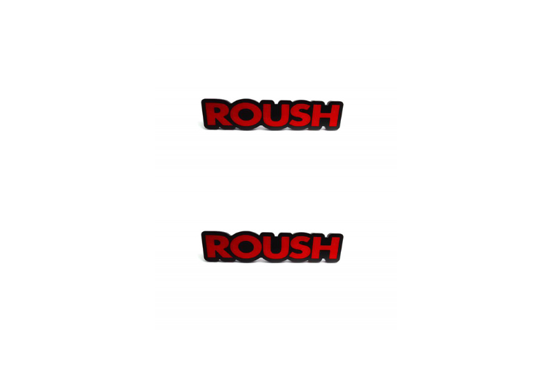 Ford Mustang Emblem & Badge Set - Grille and Tailgate Roush logo Ford emblems decoinfabric RED