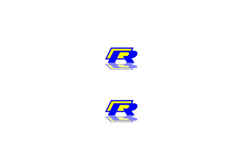 Volkswagen Emblem & Badge Set - Grille and Tailgate R-Line logo (Type 2) Volkswagen emblems decoinfabric BLUE