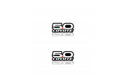 Ford Mustang Emblem & Badge Set - Grille and Tailgate 5.0 Coyote logo Ford emblems decoinfabric WHITE