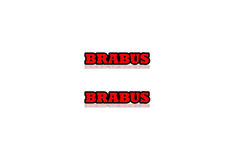 Mercedes G-Class Emblem & Badge Set - Grille and Tailgate Brabus logo (Type 2) Mercedes emblems decoinfabric RED