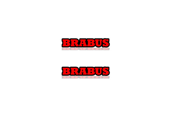 Mercedes G-Class Emblem & Badge Set - Grille and Tailgate Brabus logo (Type 2) Mercedes emblems decoinfabric RED