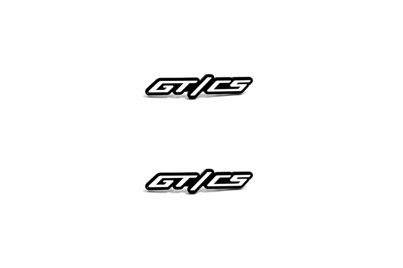 Ford Mustang Emblem & Badge Set - Grille and Tailgate GT/CS logo Ford emblems decoinfabric WHITE