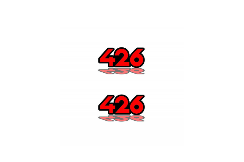 Chrysler Emblem & Badge Set - Grille and Tailgate 426 logo Chrysler emblems decoinfabric RED