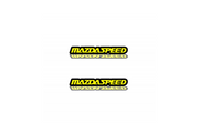 Mazda Emblem & Badge Set - Grille and Tailgate Mazdaspeed logo Mazda emblems decoinfabric YELLOW