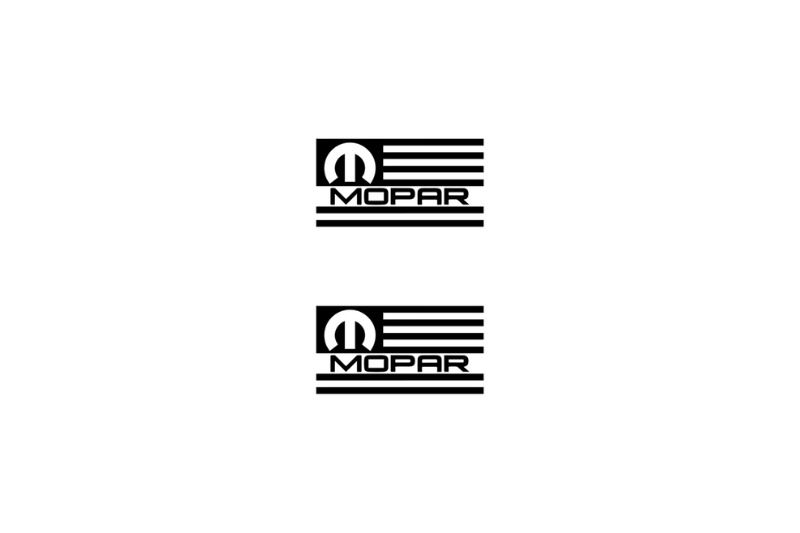 Chrysler Emblem & Badge Set - Grille and Tailgate Mopar American Flag logo Chrysler emblems decoinfabric WHITE