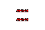 Toyota Rav4 Emblem & Badge Set - Grille and Tailgate Rav4 logo Toyota emblems decoinfabric RED