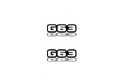 Mercedes G-Class Emblem & Badge Set - Grille and Tailgate G63 logo Mercedes emblems decoinfabric WHITE