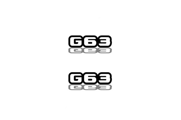 Mercedes G-Class Emblem & Badge Set - Grille and Tailgate G63 logo Mercedes emblems decoinfabric WHITE