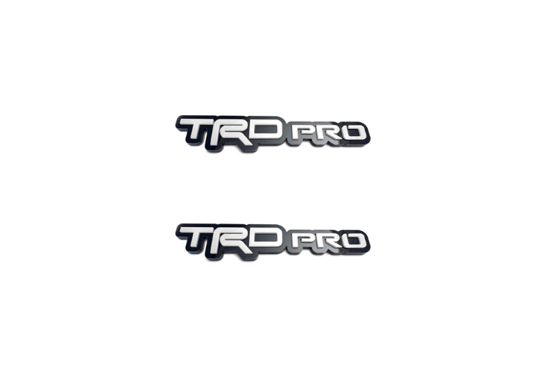 Toyota Emblem & Badge Set - Grille and Tailgate TRDpro logo Toyota emblems decoinfabric WHITE