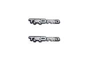 Toyota Emblem & Badge Set - Grille and Tailgate TRDpro logo Toyota emblems decoinfabric WHITE