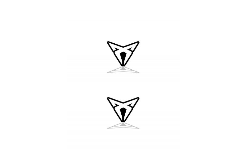 Seat Emblem & Badge Set - Grille and Tailgate Cupra logo Seat emblems decoinfabric WHITE