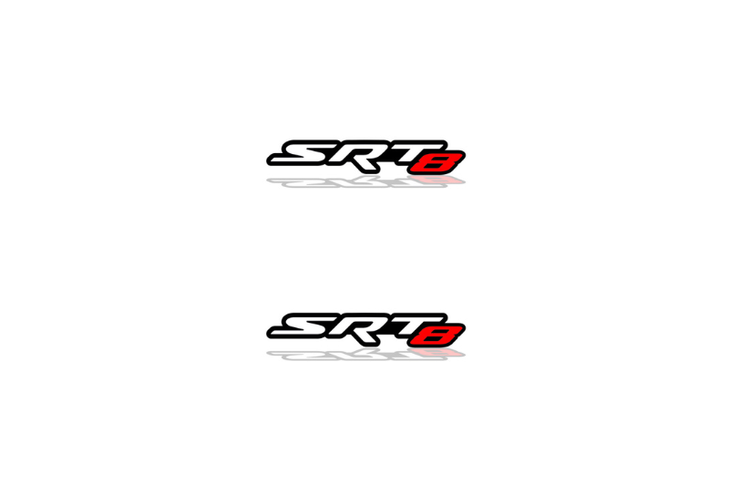 Chrysler Emblem & Badge Set - Grille and Tailgate SRT8 logo (Type 3) Chrysler emblems decoinfabric WHITE