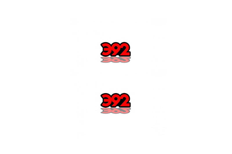Dodge Emblem & Badge Set - Grille and Tailgate 392 logo (Type 2) Dodge emblems decoinfabric RED
