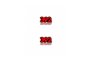 Dodge Emblem & Badge Set - Grille and Tailgate 392 logo (Type 2) Dodge emblems decoinfabric RED