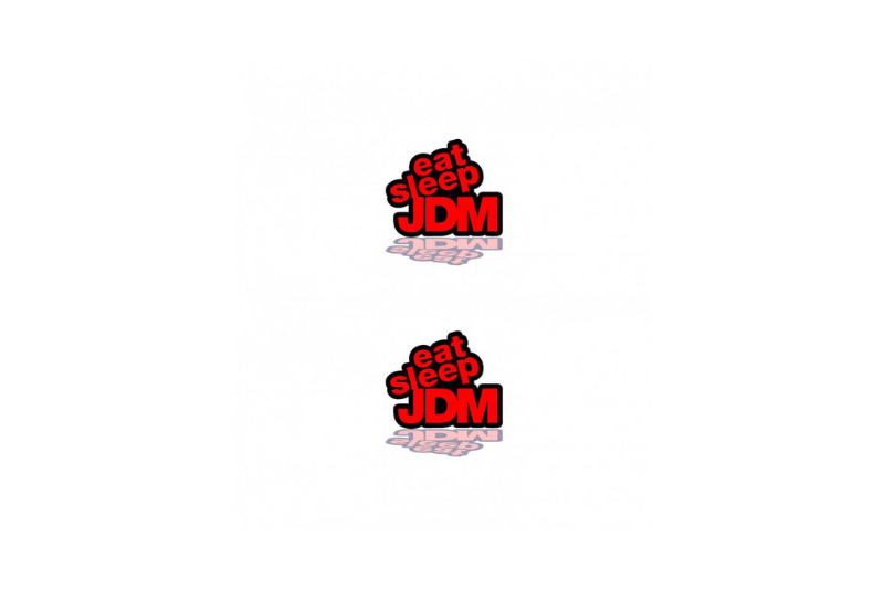 Toyota Emblem & Badge Set - Grille and Tailgate JDM logo (Type 3) Toyota emblems decoinfabric RED