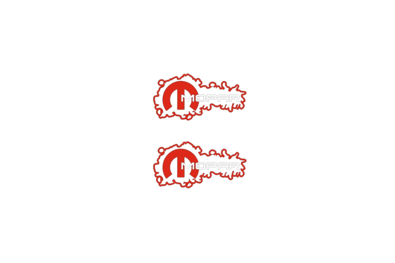 Jeep Emblem & Badge Set - Grille and Tailgate Mopar logo (Type 17) Jeep emblems decoinfabric
