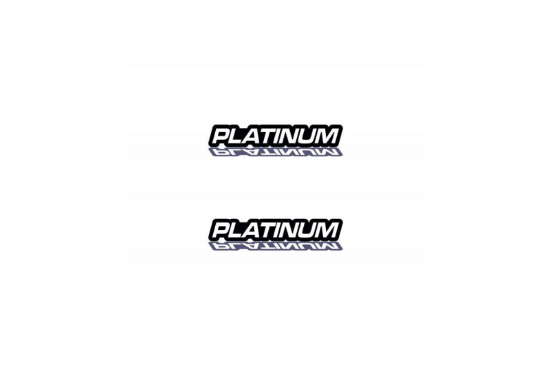 Toyota Emblem & Badge Set - Grille and Tailgate Platinum logo Toyota emblems decoinfabric WHITE