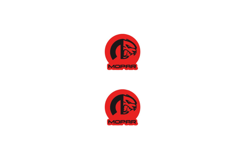 Chrysler Emblem & Badge Set - Grille and Tailgate Mopar Hellcat logo (Type 2) Chrysler emblems decoinfabric RED
