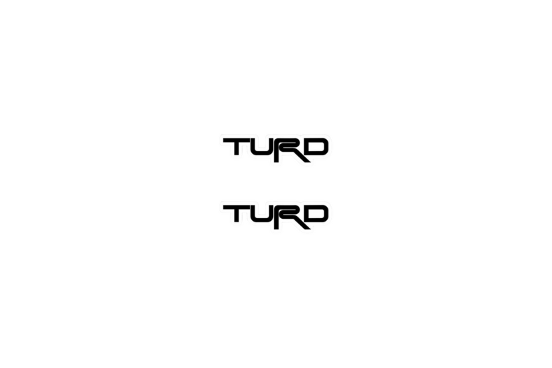 Toyota Emblem & Badge Set - Grille and Tailgate TRD TURD logo Toyota emblems decoinfabric BLACK