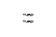 Toyota Emblem & Badge Set - Grille and Tailgate TRD TURD logo Toyota emblems decoinfabric BLACK