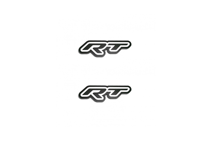 Dodge Emblem & Badge Set - Grille and Tailgate RT logo (Type 2) Dodge emblems decoinfabric WHITE